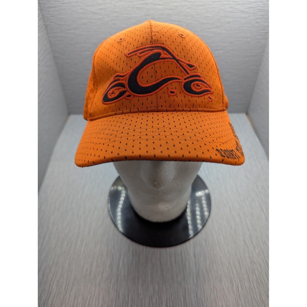 Orange County Choppers OCC Hat Orange Mesh Motorcycle Biker Y2K Adjustable Cap